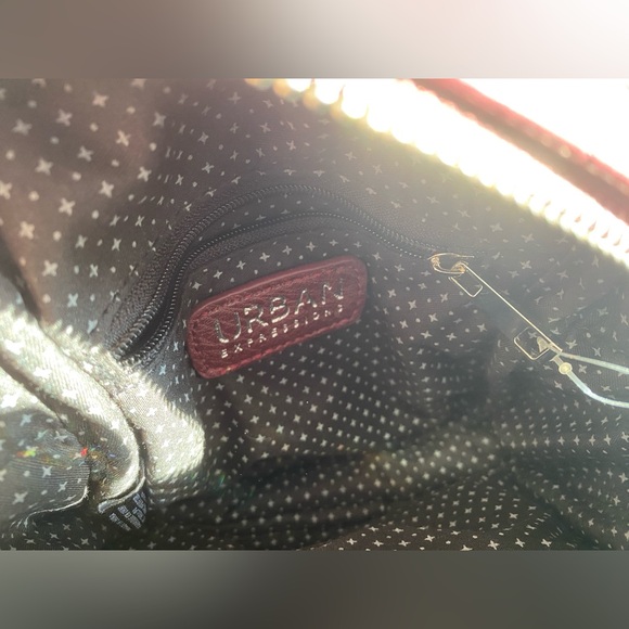 Urban Expressions Burgundy Mock Croc Mini Backpack - Picture 4 of 5